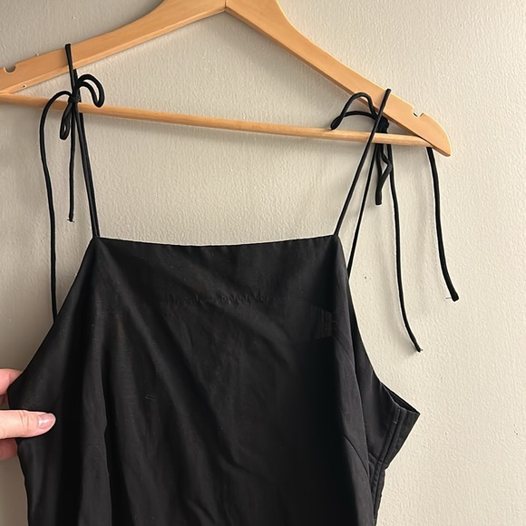 H&M midi linen black dress - Picture 2 of 5